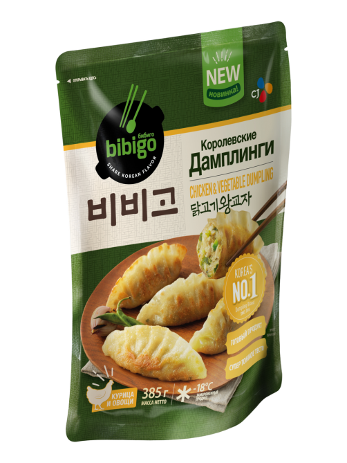 Дамплинги Bibigo курица и овощи замороженные, 385г