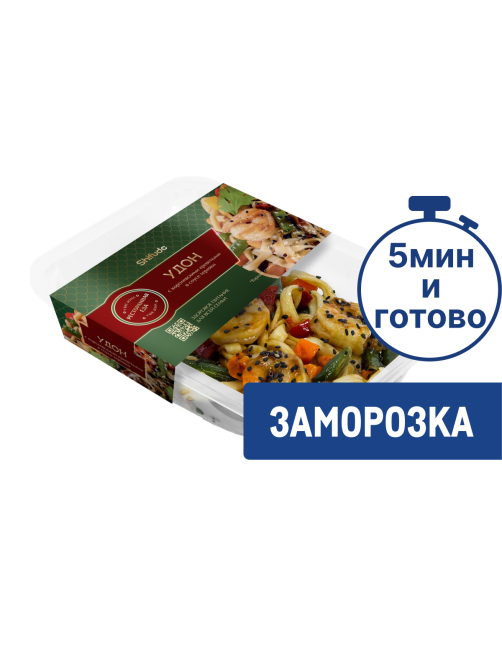 Удон Shifudo королевские креветки и соус терияки замороженный, 200г