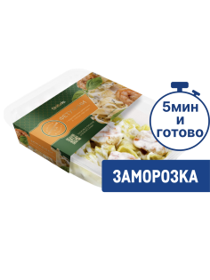 Фетучини Shifudo королевские креветки и соус три сыра замороженные, 200г