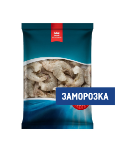 Креветки Океан вкуса белоногие без головы в панцире замороженные 26/30, 850г