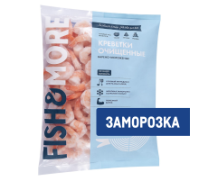 Креветки Fish&More Королевские ваннамей очищенные с хвостом варено-мороженые 31/40, 860г