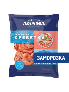 Креветки камчатские Agama 35/45 варено-мороженые, 800г