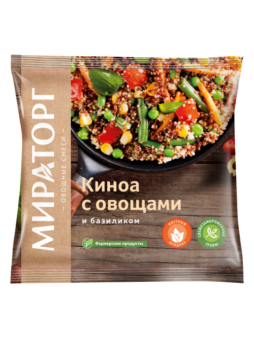 Смесь Мираторг киноа с овощами и базиликом замороженная, 400г