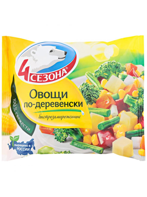 Смесь 4 сезона по-деревенски овощная быстрозамороженная, 400г