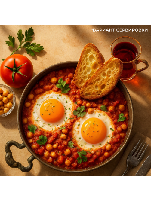 Шакшука Бондюэль Овощи по-турецки с нутом замороженная, 200г