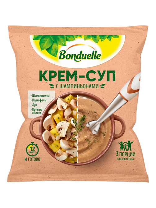 Крем-суп Бондюэль с шампиньонами замороженный, 350г