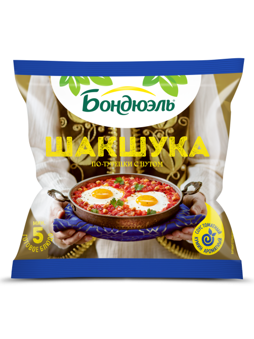Шакшука Бондюэль Овощи по-турецки с нутом замороженная, 200г