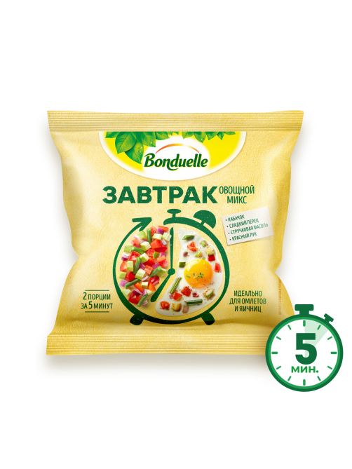Овощная смесь Бондюэль Завтрак с кабачком замороженный, 200г