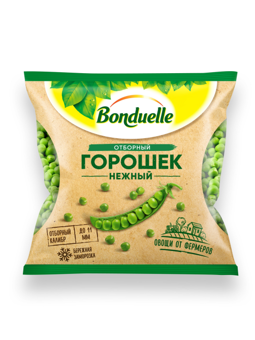 Горошек зеленый Бондюэль быстрозамороженный, 400г