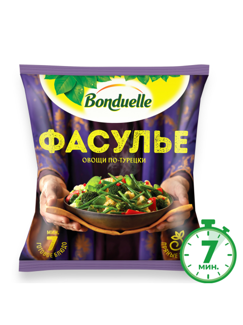 Овощная смесь Бондюэль Фасулье по-турецки замороженная, 400г