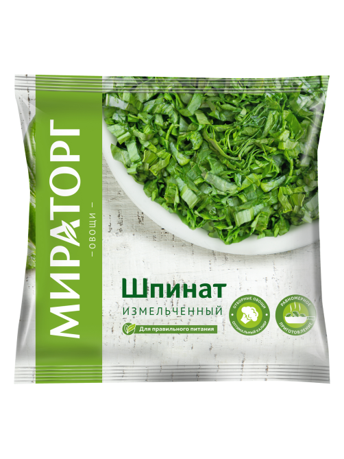 Шпинат Мираторг измельченный замороженный, 400г