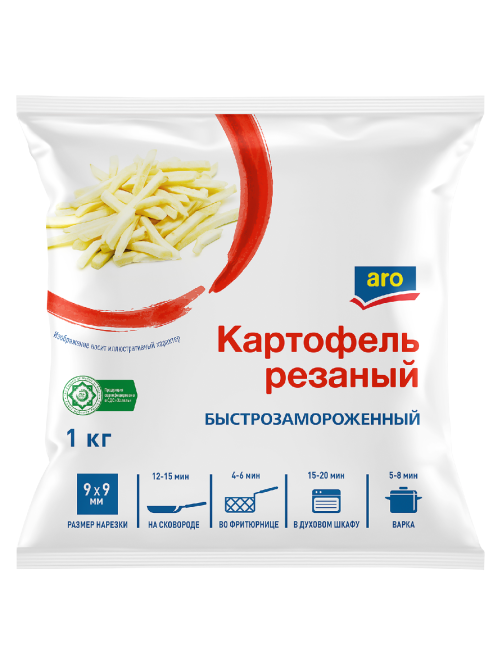 aro Картофель резаный замороженный, 1кг