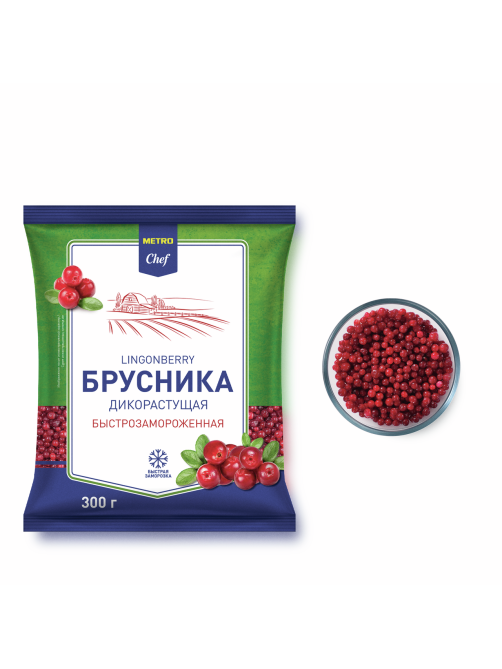 METRO Chef Брусника дикорастущая быстрозамороженная, 300г