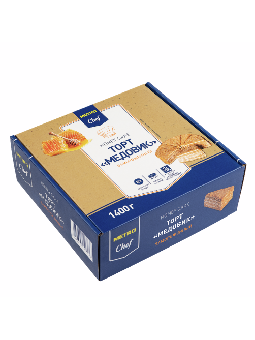 METRO Chef Торт медовик 12 порций замороженный, 1.4кг