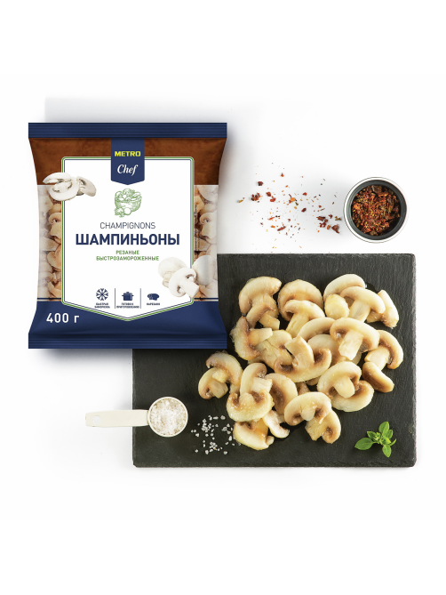 METRO Chef Шампиньоны резаные замороженные, 400г