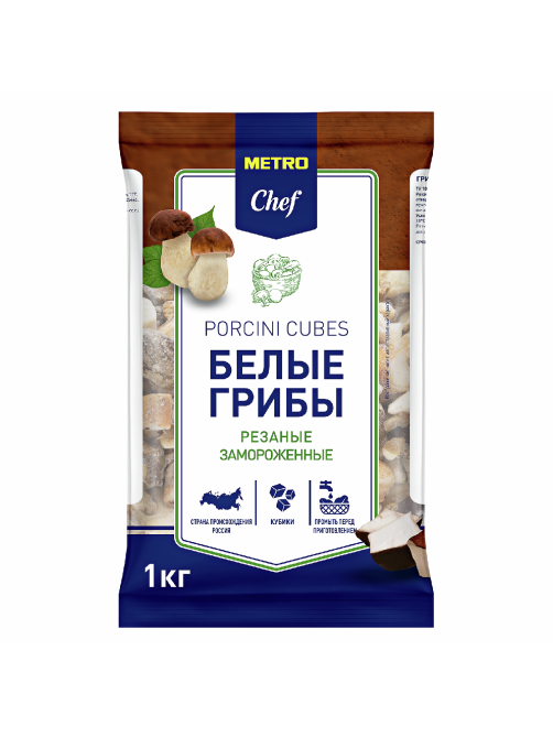 METRO Chef Грибы белые резаные замороженные, 1кг