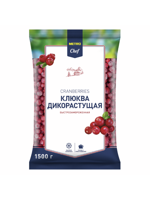 METRO Chef Клюква дикорастущая быстрозамороженная, 1.5кг