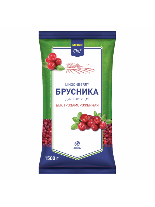 METRO Chef Брусника дикорастущая быстрозамороженная, 1.5кг