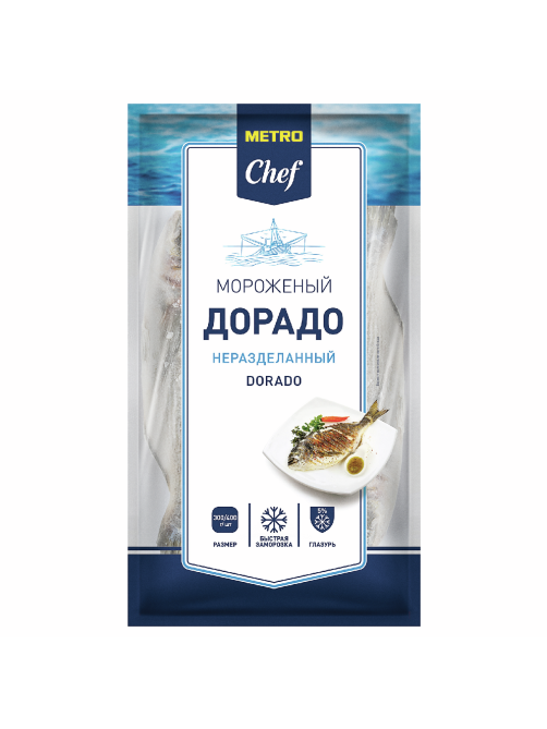 METRO Chef Дорадо неразделанный свежемороженый 300/400, ~750г