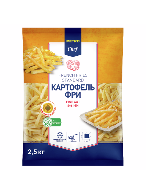 METRO Chef Картофель фри 6х6мм замороженный, 2.5кг
