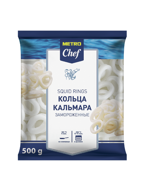 METRO Chef Кольца кальмара тихоокеанского свежемороженого, 500г