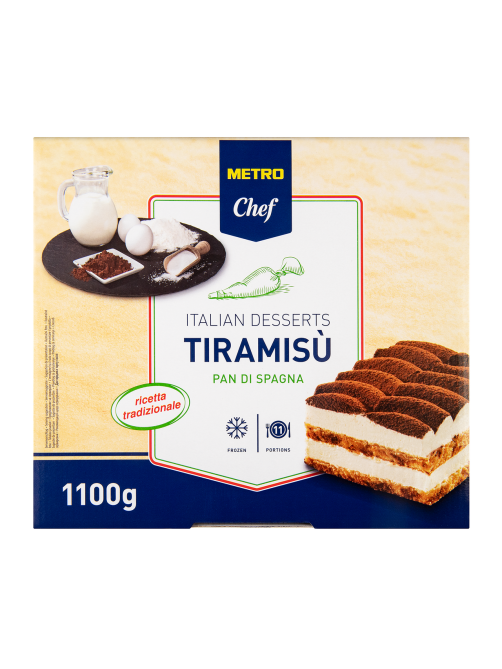 METRO Chef Пирожное Тирамису бисквит замороженное 11 порций, 1.1кг