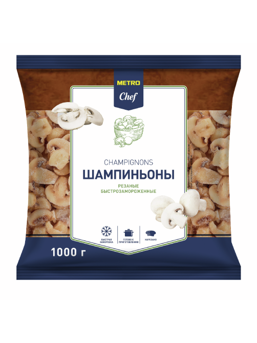 METRO Chef Шампиньоны резаные замороженные, 1кг