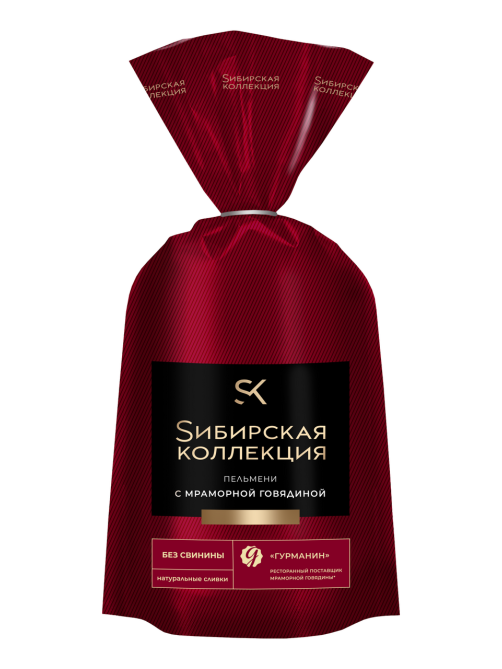 Пельмени Сибирская коллекция Gourmet с мраморной говядиной замороженные, 700г