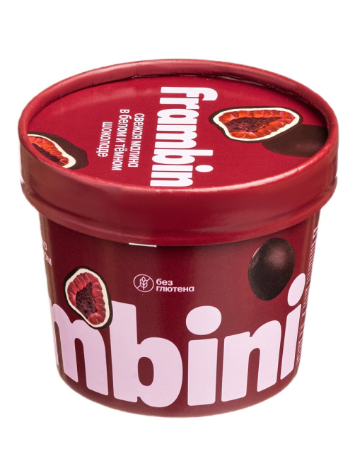 Малина Frambini в белом и темном шоколаде замороженная, 130г