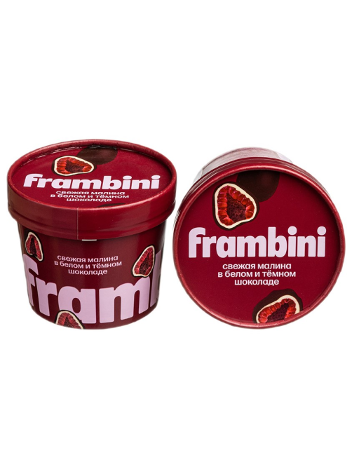 Малина Frambini в белом и темном шоколаде замороженная, 130г