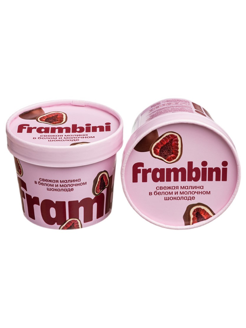 Малина Frambini в белом и молочном шоколаде замороженная, 130г