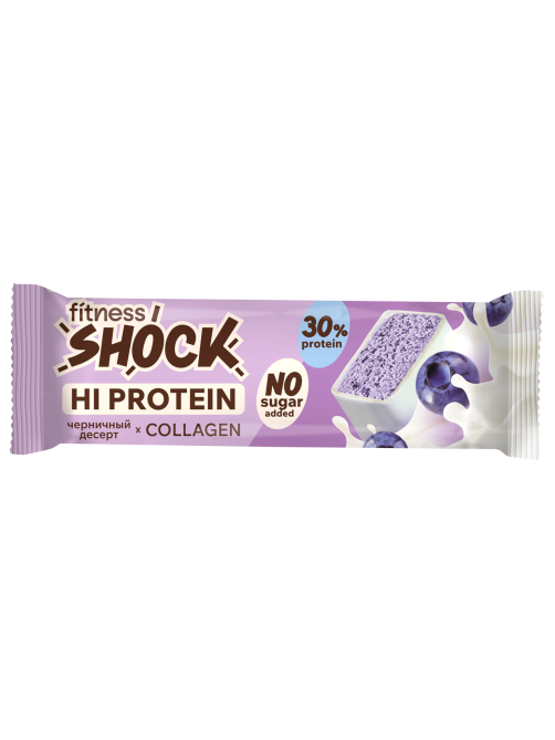Батончик протеиновый Fitness Shock Черничный десерт, 40г