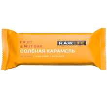 Батончик R.A.W. LIFE Соленая карамель без сахара без глютена, 47г