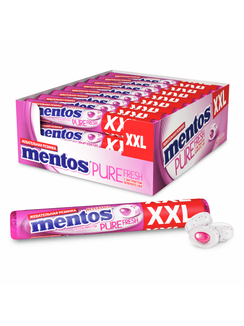 Жевательная резинка Mentos Pure Fresh Тутти Фрутти, 23.3г