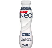 Йогурт питьевой Neo Классический без сахара 1.8%, 260г