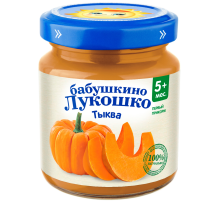 Пюре овощное детское Бабушкино Лукошко Тыква с 5 месяцев, 100г
