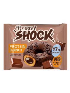 Пирожное протеиновое Fitness Shock Донат с шоколадной начинкой, 70г