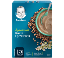Каша безмолочная детская Gerber Гречневая с 4 месяцев, 180г