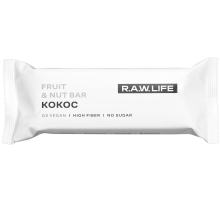 Батончик R.A.W. LIFE Кокос без сахара без глютена, 47г