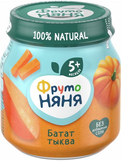 Пюре детское ФрутоНяня батат и тыква, 110г