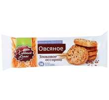 Печенье овсяное Хлебный Спас Злаковое ассорти без сахара, 250г