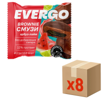 Пирожное протеиновое Evergo брауни смузи арбуз с лаймом, 40г x 8 шт