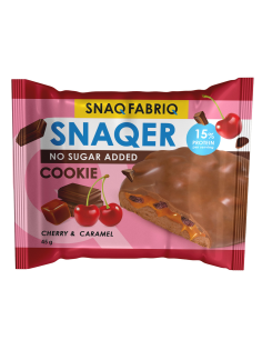 Печенье Snaq Fabriq глазированное шоколад с вишней и карамелью, 45г