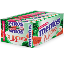 Жевательная резинка Mentos Pure Fresh вкус Арбуз, 15.5г x 24 шт
