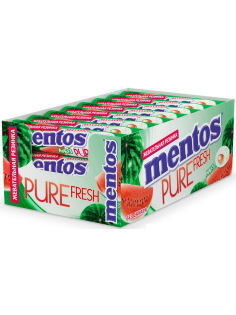 Жевательная резинка Mentos Pure Fresh вкус Арбуз, 15.5г x 24 шт