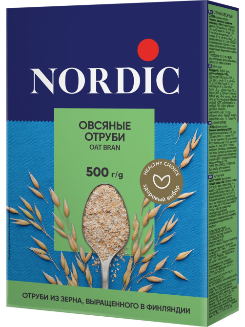 Отруби Nordic овсяные, 500г