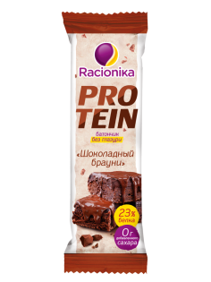 Батончик протеиновый Racionika Protein Шоколадный брауни без сахара, 45г