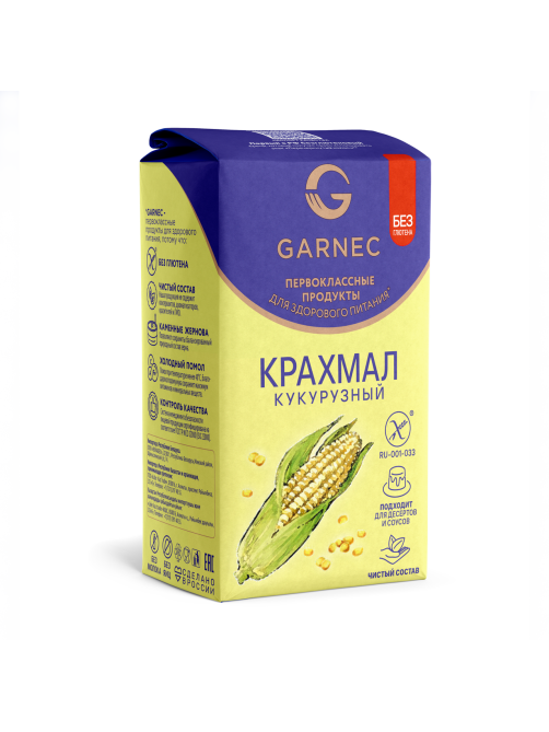 Крахмал Garnec кукурузный без глютена, 400г