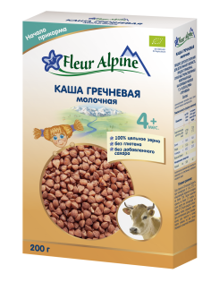 Каша молочная детская Fleur Alpine Гречневая с 4 месяцев, 200г