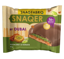 Печенье Snaq Fabriq глазированное фисташка с хрустящим тестом и карамелью, 45г